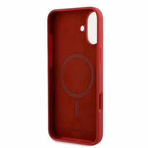 KARL LAGERFELD Silikoninen KC Body Ring MagSafe Suojakuori KLHMP16MSCMKCRHR iPhone 16 Plus:lle - Punainen