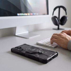 Tech-Protect TacticStand MagSafe suojakuori malleille Samsung Galaxy A17 / A18 4G / 5G, mattamusta