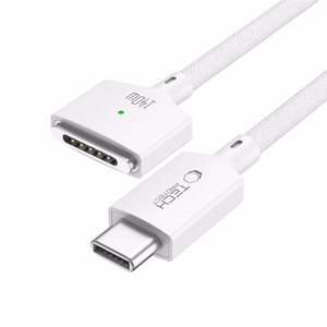 Tech-Protect MMC01 Ultraboost USB-C / MagSafe 3 140W 300cm kaapeli mallille MacBook, valkoinen