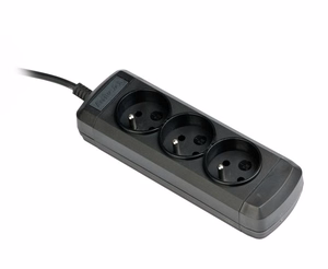 Activejet 3GNU – 3-pistorasiainen jatkojohto, 1.5 m johto, musta (3GNU_-_1,5M_-_C)