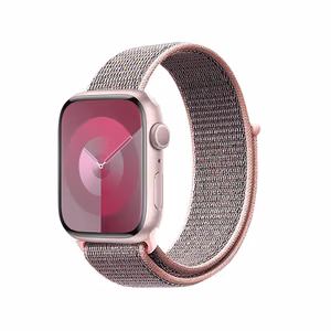 Crong Nylon Sport ranneke Apple Watch 38 / 40 / 41 / 42 mm -kellolle, vaaleanpunainen