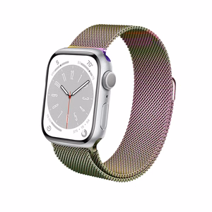 Crong Milano Steel stainless-steel strap for Apple Watch 38 / 40 / 41 / 42 mm, iridescent