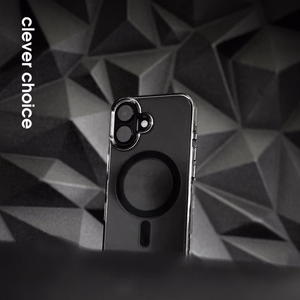 Crong Clear MAG Pro MagSafe suojakuori iPhone 15 -laitteelle, musta