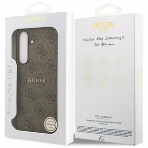 Guess case for Samsung Galaxy S25 FE  HC MAGSAFE PU 4G RING CLASSIC LOGO brown
