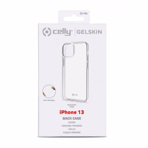 CELLY Gelskin takasuojakuori Apple iPhone 13, läpinäkyvä