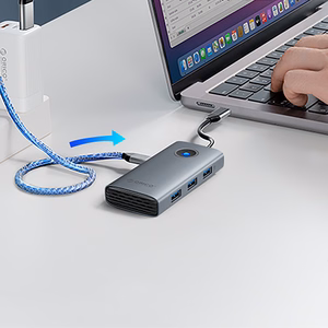 Orico PW11-6P USB-C Hub Docking Station 3x USB-A 3.0 + 1x USB-C 2.0 + 1x HDMI - Gray