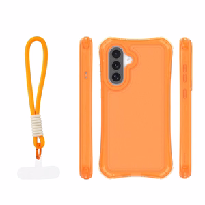 Safepop case with strap for Samsung Galaxy A36 5G / A56 5G / A37 5G orange