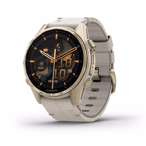 Garmin Fenix 8 3.3 cm (1.3") AMOLED 43 mm digitaalinen 416 x 416 pikseliä kosketusnäyttö kulta Wi-Fi GPS (satelliitti)