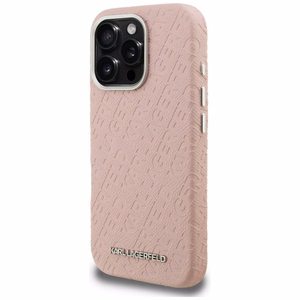 Karl Lagerfeld FW Stamped Karl MagSafe Suojakuori iPhone 16 Pro Max - vaaleanpunainen