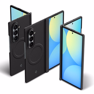 Spigen AirSkin Aramid MagFit MagSafe -suojakuori mallille Samsung Galaxy Z Fold 8 Ultra – musta