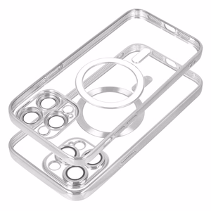 Suojakuori Samsung A37:lle Electro Mag Cover yhteensopiva MagSafe hopeinen