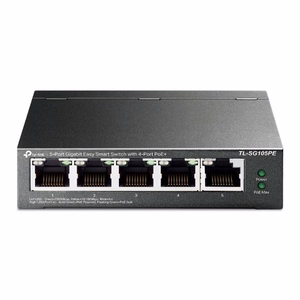 TP-Link 5-porttinen Gigabit Easy Smart PoE -kytkin, PoE+ 4 portissa