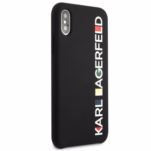 Karl Lagerfeld Glossy Bauhaus iPhone X/XS Suojakuori - Musta