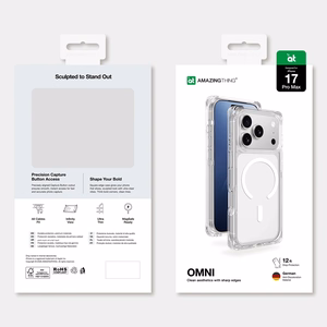 AmazingThing Omni Suojakuori iPhone 17 Pro Max:lle MagSafe-yhteensopiva - läpinäkyvä