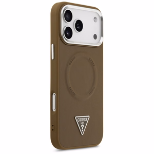 Guess Triangle Logo MagSafe -suojakuori iPhone 17 Pro - ruskea