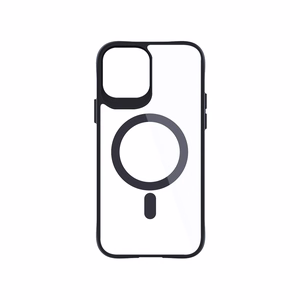 3mk Satin Armor MagCase MagSafe-suojakuori iPhone 12 Pro Max:lle - kirkas mustalla kehyksellä