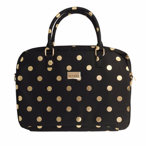 Wonder Briefcase Kannettava 17 tuumaa kultainen polka-dot