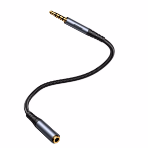 Joyroom stereo audio-kaapeli AUX 3.5 mm mini jack (uros) - mini jack (naaras) 1.2 m musta (SY-A09)
