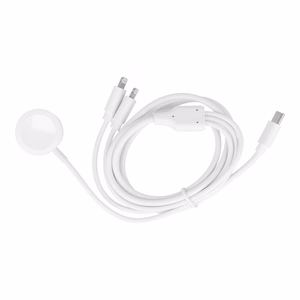 Kaapeli 3in1 Type C - 2 x Lightning / Apple Watch 3W 2A C3168 1,2 m valkoinen