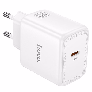 Puhelimen GaN-laturi Hoco USB C PD AVS 40W max 60W N83 valkoinen