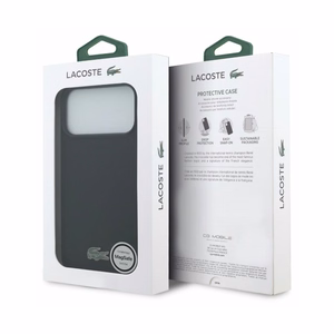 Case Lacoste PVC Petit Pique Semi Wrap Embossed MagSafe Apple iPhone 18 Pro black