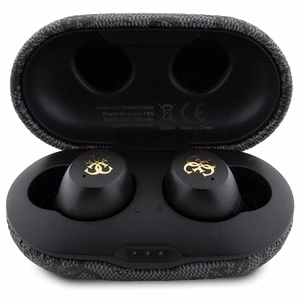 Guess Bluetooth-kuulokkeet GUTWSP4EGK TWS ENC 4G PU METAL LOGO mustat