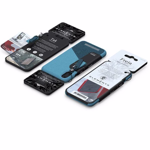 Nordic Elements Saeson Freja suojakuori laitteelle iPhone XR, petrolinsininen