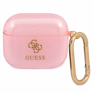 Guess GUA3UCG4GP AirPods 3:n suojus vaaleanpunainen/vaaleanpunainen Glitter Collection -mallisto