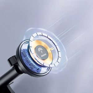 Dudao F12MAX+ autoteline 15W langattomalla laturilla, MagSafe-yhteensopiva, musta