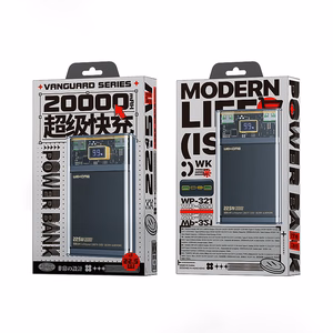 WEKOME WP-321 Vanguard Series varavirtalähde, 20000 mAh, PD 20 W + QC 22,5 W, musta ja läpinäkyvä
