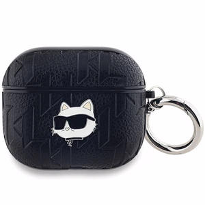 Karl Lagerfeld Monogram Choupette Head suojakuori AirPods 3:lle - musta