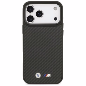 BMW Suojakuori iPhone 17 Pro Max:lle MagSafe-yhteensopiva BMHMP17X24CFMMK (Kevlar Matt) musta