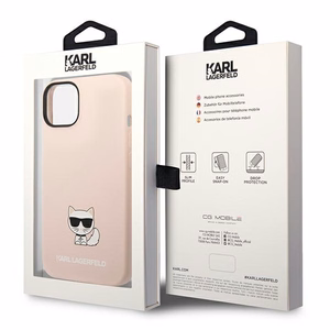 Karl Lagerfeld KLHCP14MSLCTPI iPhone 14 Plus 6.7 "kovakotelo vaaleanpunainen / vaaleanpunainen Silikoni Choupette Body