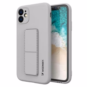 Wozinsky Kickstand Case silikoninen suojakuori jalustalla Xiaomi Redmi 10X 4G / Xiaomi Redmi Note 9 harmaa