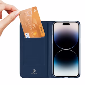Dux Ducis Skin Pro -lompakkokuori iPhone 15 Pro Max:lle - sininen