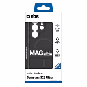 SBS Instinct Mag kuori Samsung Galaxy S26 Ultra:lle yhteensopiva MagSafen kanssa - musta