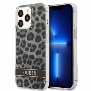 Guess GUHCP13LHSLEOK iPhone 13 Pro / 13 6.1" harmaa/harmaa kovakotelo Leopardi
