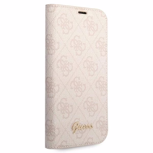 Guess GUBKP14XHG4SHP iPhone 14 Pro Max 6.7 vaaleanpunainen / vaaleanpunainen kirjakuori 4G Vintage Gold Logo