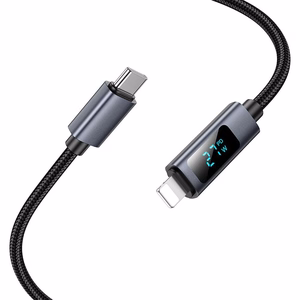 Hoco USB-C - Lightning -kaapeli PD 27W näytöllä 1 m X112 - musta