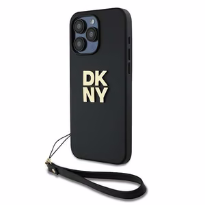 DKNY Wrist Strap Stock Logo Suojakuori iPhone 15 Pro Max:lle - Musta