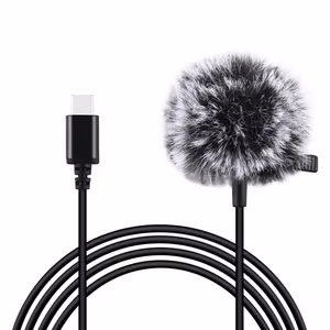 Puluz PU425 tie microphone with clip 1.5m USB-C