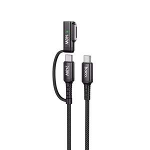Kaapeli 2in1 USB C - USB C / Mag3 Hoco 240W 1,8 m U142 musta