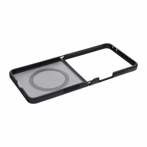 Musta 4sF-S Acrylic -suojakuori MagSafe-tuella Samsung Galaxy Z Flip8 -mallille