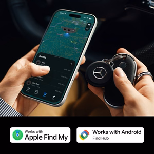 Chipolo LOOP Mercedes – Ladattava Bluetooth-paikannin, jossa on silikonilenkki, iOS- ja Android-laitteille, musta
