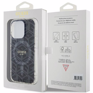 Guess IML GCube MagSafe Suojakuori iPhone 15 Pro:lle - musta
