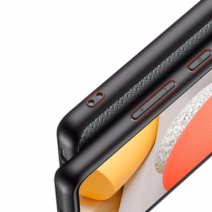Dux Ducis Fino kotelo päällystetty nylon materiaalia Samsung Galaxy A42 5G harmaa