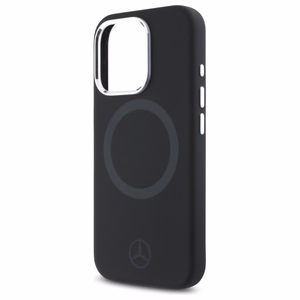 Mercedes Silikoninen Tonal Logo MagSafe suojakuori iPhone 16 Pro:lle - musta