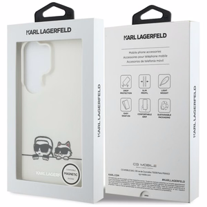 Karl Lagerfeld suojakuori IML Peekaboo Karl ja Choupette MagSafe Samsung Galaxy S26 Ultra:lle läpinäkyvä