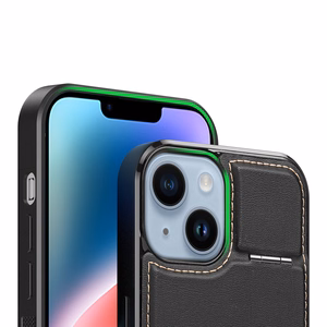 3in1 Lompakko-Suojakuori jalustalla iPhone 14 Plus:lle MagSafe RFID-suojaus Dux Ducis Rafi Mag - musta