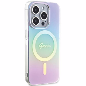 Guess GUHMP15LHITSU iPhone 15 Pro 6.1" Violetti/Violetti Kova Suojakuori IML Iridescent MagSafe